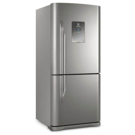 geladeira refrigerador frost free bottom freezer electrolux 598l db84x inox 110v